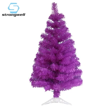 

Strongwell Festive Supplies Decoration Purple Christmas Tree Home Decor Ornament Children New Year Gifts High Quality PVC Tree