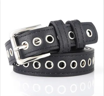 

Fashion Leather Woman Belt High Quality Pin Buckle for Women hollow Cinto Feminino Black White Brown Leopard Belt Strap Female