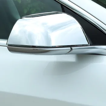 

2pcs ABS Rearview Mirror Cover Side Wing Rear View Mirror Case Covers Car Decorative Stickers Decal for Tesla Model 3 2018-2019