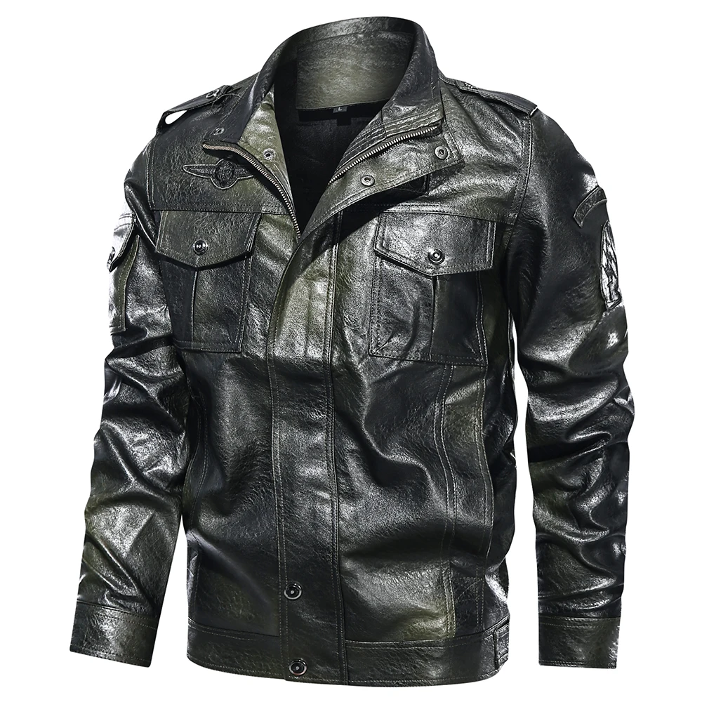 Winter Fleece Thick Leather Jacket 3