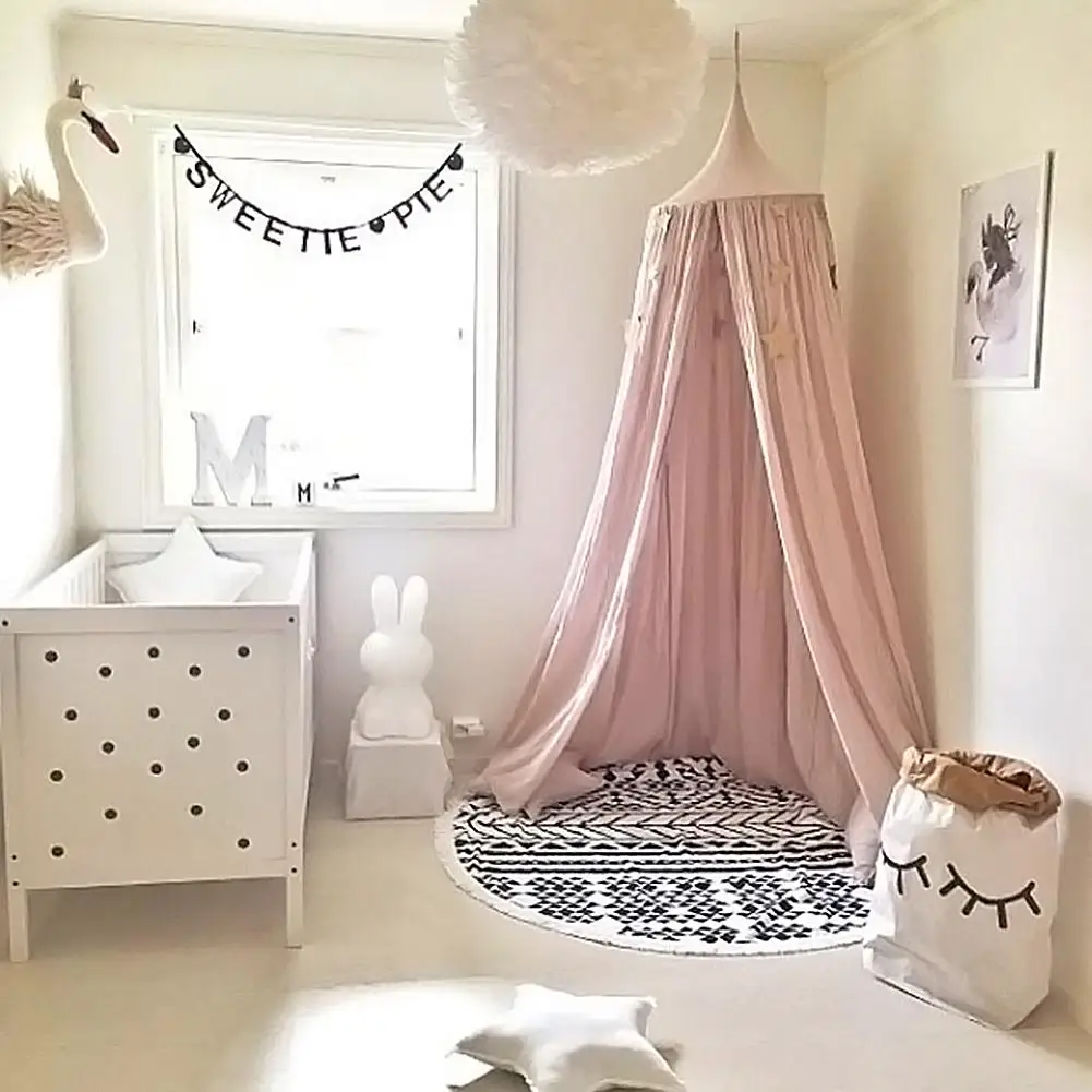 2020 Summer Mosquito Net Children Baby Bed Canopy Cotton Round Hung Dome Tent Girls Room Decoration | Дом и сад