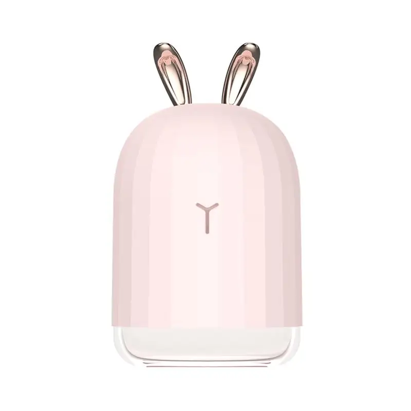 

New Diffuser USB 1.5-2W 220ML Essential Oil Air Humidifier Plastic 7 Color Diffuser for Home Office, Pink/White