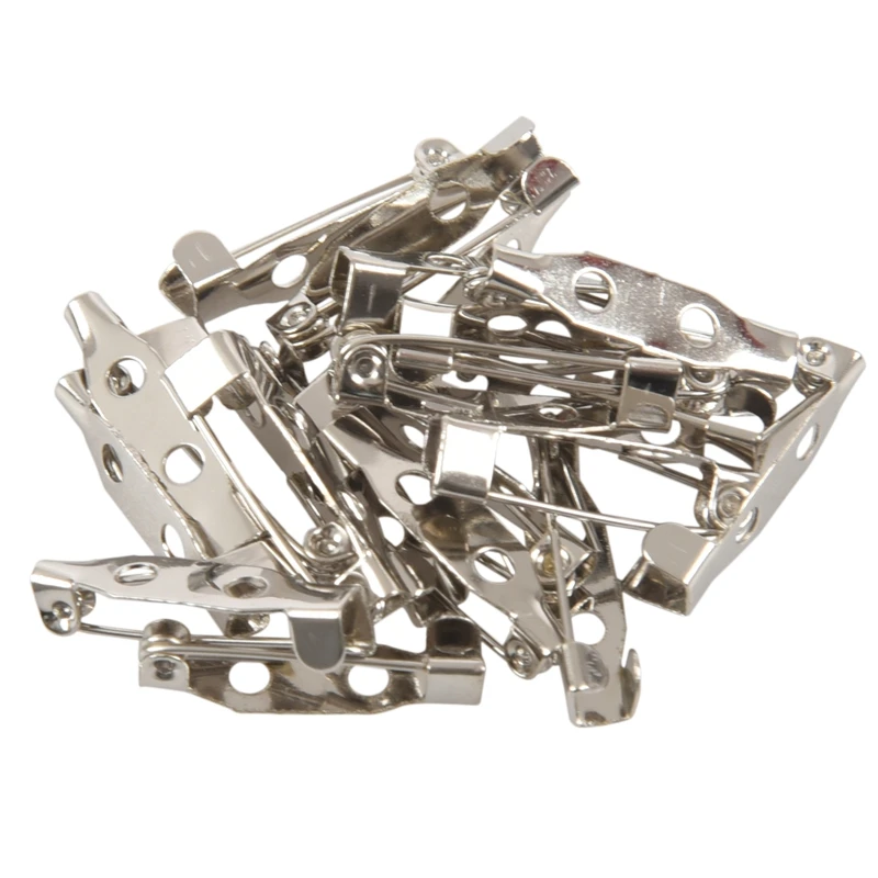 

20 Brooch Bar Backs Safety Pins Catch Findings Small 20mm-ABUX