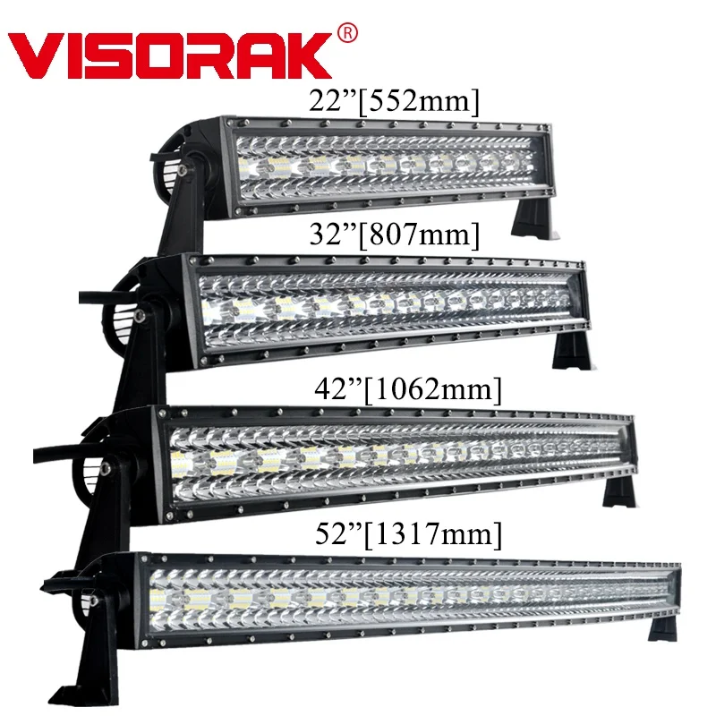 VISORAK 22 32 42 52 дюймовая изогнутая Светодиодная панель рабочего освещения для