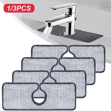 Faucet Absorbent Mat Microfiber Cloth Sink Splash Guard Pad Countertop Water Stains Preventer for Kitchen Bathroom RV