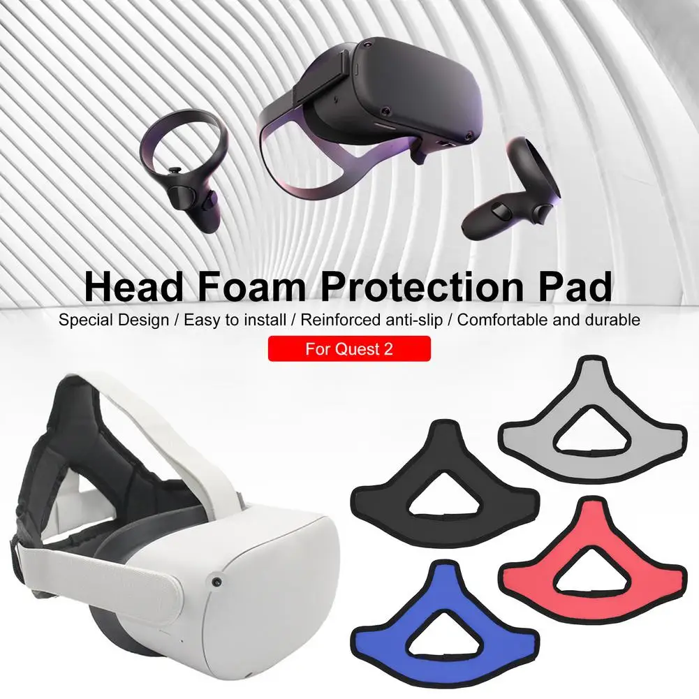 Comfortable Cloth Non-slip Head Strap Foam Pad For Oculus Quest / Quest 2 VR Headset Cushion Headband Fixing Accessories