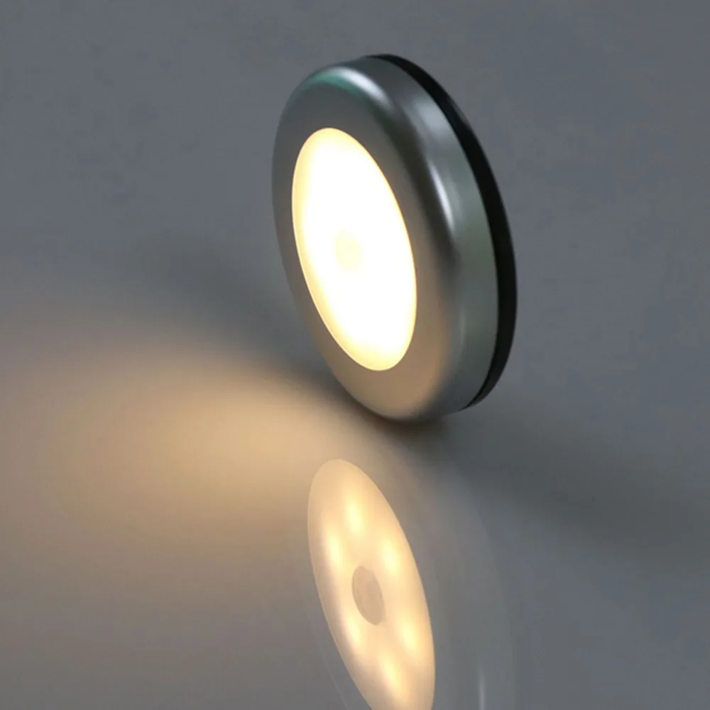 

6 LED Night Light Motion Sensor Lamp Magnetic Wireless Detector Wall Lamps Auto On/Off Closet Hallway Wardrobe Cabinet Lights