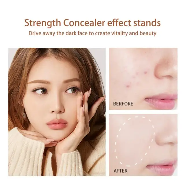 3 Colors Liquid Concealer High Covering Moisturizing Oil Control Foundation Invisible Pores Dark Circles Freckle Face