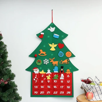 

Artificial Tree Wall Hanging Ornament Creative DIY Felt Christmas Tree New Year Gift Children Kids Toy Christmas Decor Home AA