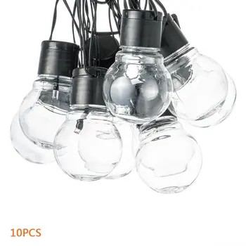 

Led Waterproof Solar Light String Retro Transparent Ball Hook Light Bulb String Lights With Star Lights dropship