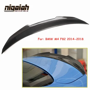 

Real Carbon Fiber Rear Trunk Lip Rear Spoiler Roof Wing PSM Style For 4 Series M4 F82 2014-2018 Hard-Top Coupe Car Styling