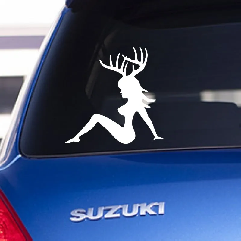 Hunt Buck Girl наклейка охотничий клуб с изображением оленьих рогов полый стикер