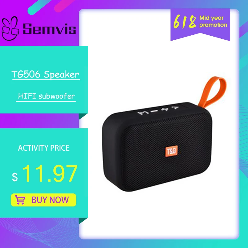 

TG506 Portable Speaker Wireless Bluetooth Speakers Soundbar Outdoor Sports Support TF Card FM Radio Aux HIFI Subwoofer Speaker