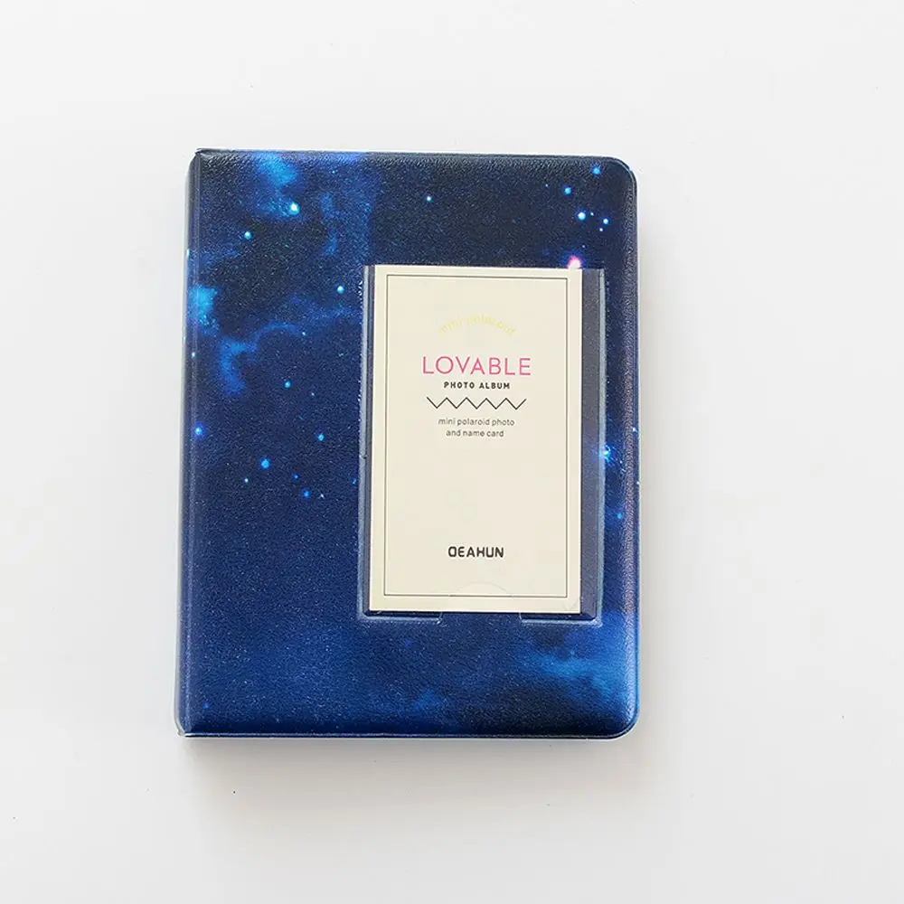dark blue 64 кармана звездное небо фотоальбомы Книга картина фильмы альбом ручной работы подарки на свадьбу юбилей путешествия память книга домашний декор - Цвет: dark blue