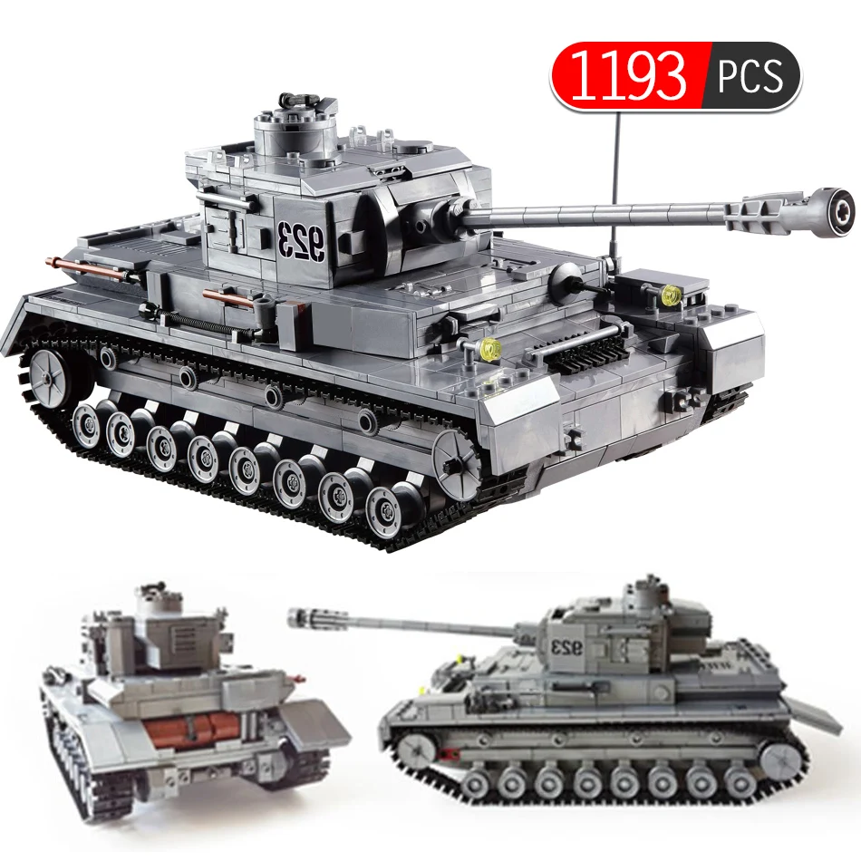 

1193PCS City Military Ww2 923 Tank Model Police Soldiers Building Blocks Kids Toys Compatible Army Technic Bricks Tank Blocks