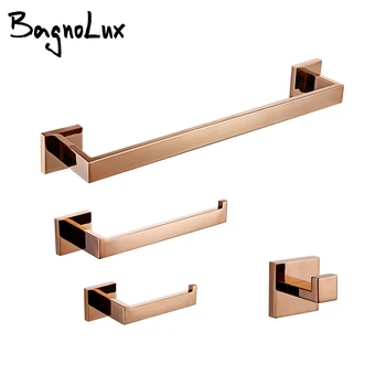 

Rose gold Wall-mounted Stainless Steel Clothes hook Toilet Paper Holder Towel Bar Kitchen Facilities Bathroom Accessories