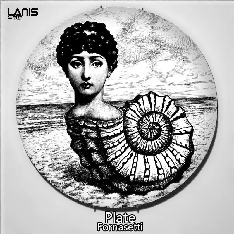 125 Модные Fornasetti Керамика Декор десерт лоток Европы гироборд с колесами 8 дюймов пластины декоративный подвесной плиты украшение дома декоративные настенные блюда - Цвет: 125