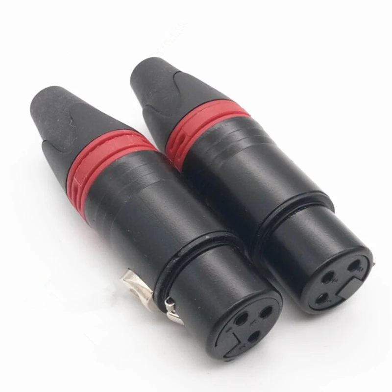 

1pcs high quality Audio 3Pin XLR Adapter Female/Male 3-cole plug Microphone Connector MIC Adapter Plug