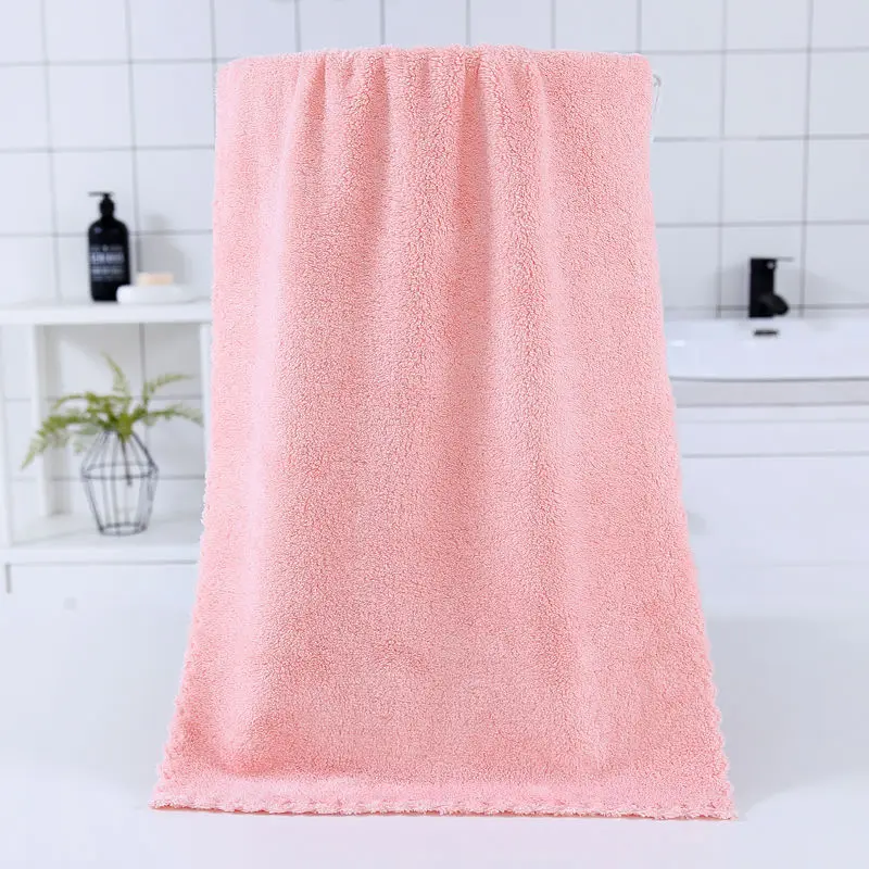 2 pçs oversize coral veludo toalha de
