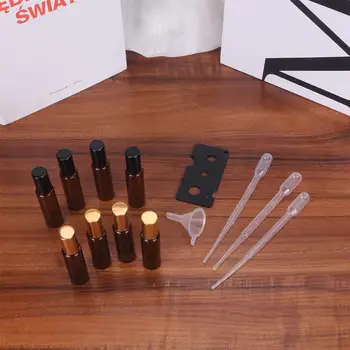 

10ML Gradient Color Essential Oil Perfume Bottle Roller Ball Thick Glass Roll On Durable For Travel Cosmetic Container