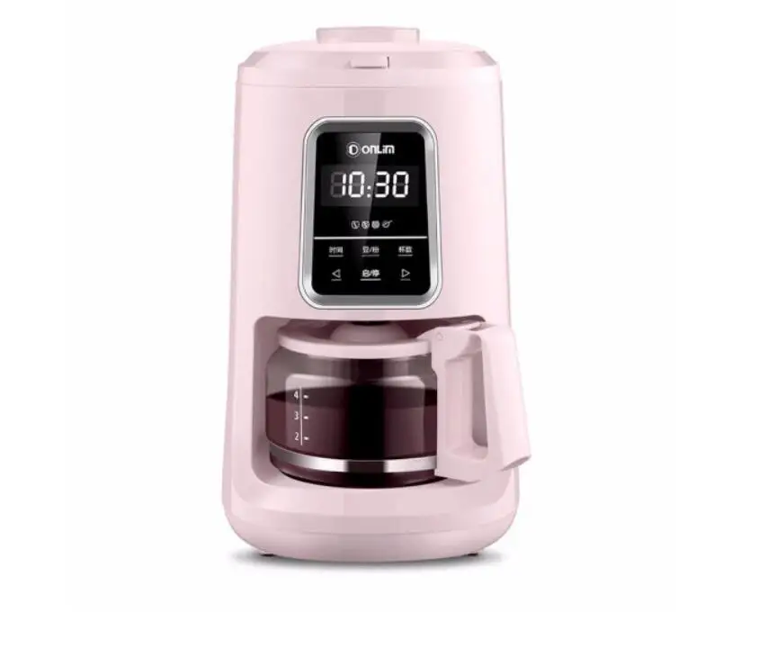 Donlim DL-KF1061 household Americano cafe machine pink diy drip coffee maker COOKER HOME TEA POT 0.7L auto grinder coffee bean