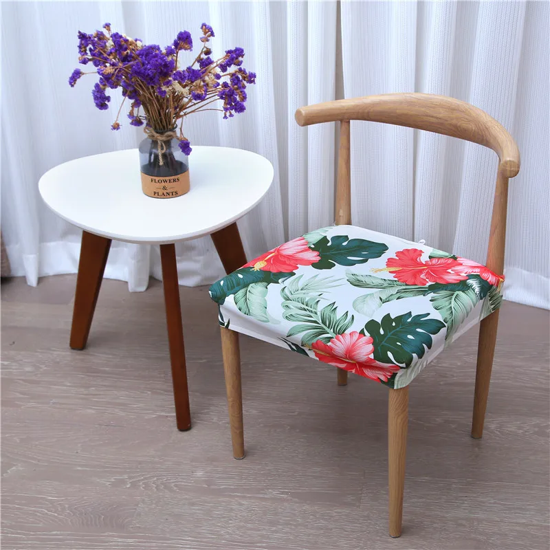 

Elastic Removable Chair Covers Spandex Modern Slipcover Stretch Seat Case Flowers solid color for banquet hotel Kitchen seats
