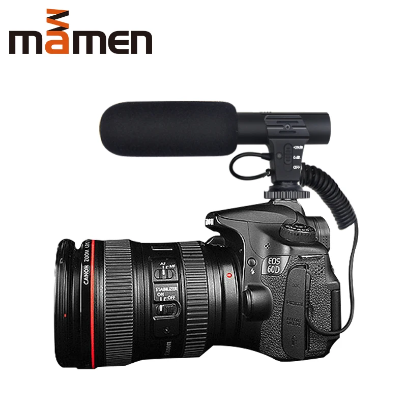 Цифровой видеозаписывающий микрофон MAMEN 3 5 мм интервью Hi Fi HD Стандартный SLR для