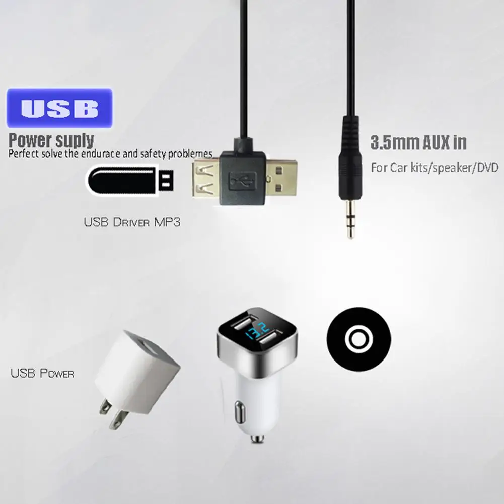 Автомобильный Bluetooth 5,0 Автомобильный приемник с поддержкой u-диска MP3-плеер fm-передатчик AUX аудио музыкальный приемник беспроводной телефонный адаптер