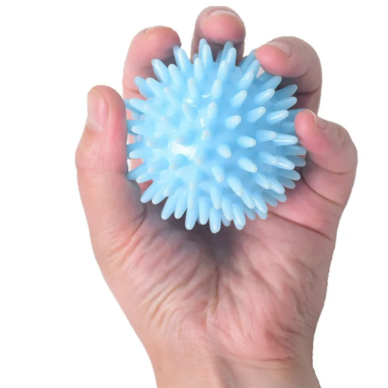 

7CM 3 Color Fitness PVC Hand Massage Ball PVC Soles Hedgehog Sensory Training Grip the Ball Portable Physiotherapy Ball