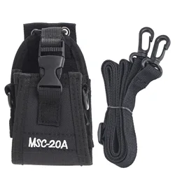 Baofeng funda de nailon para walkie talkie de MSC 20A, UV 5R de UV 82, UV 888S, policía, bomberos, color negro, 1 unidad