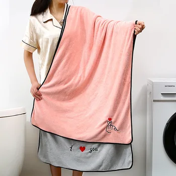 

Bath Towel Household Women's Tube Top Thick Absorbent Quick-Dry Not Shed Bath Towel for Children Bath Towel Network Kapok of Wra
