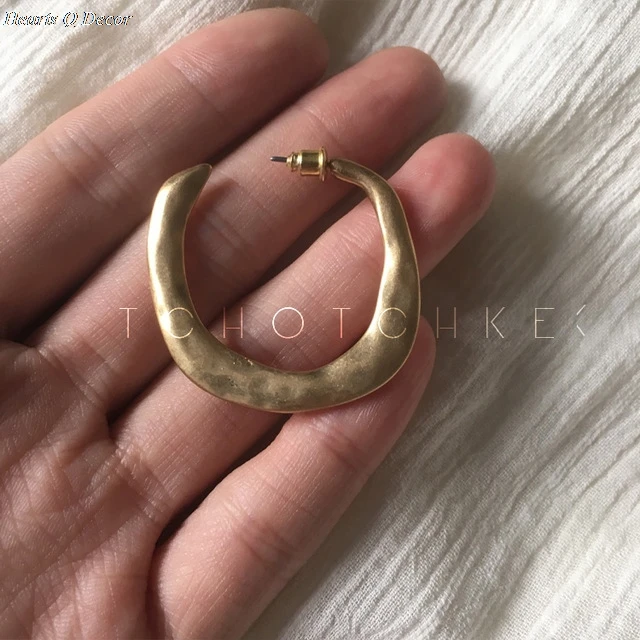 Женские винтажные серьги-гвоздики Glam золотистые серьги неправильной