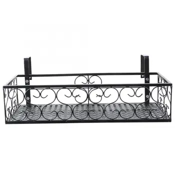 

Iron Balcony Hanging Flower Rack Pot Stand Plant Storage Railing Shelf Decoration Home Decoration