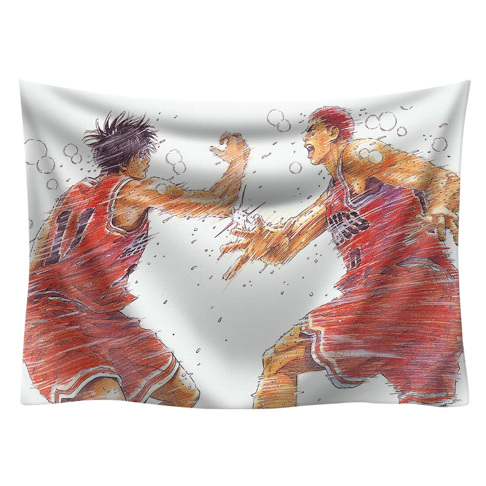 A 200*150 см японское аниме Slamdunk печать настенные гобелены, йога бросок полотенце пляжное Пикник коврик искусство мультфильма гобелен - Цвет: A