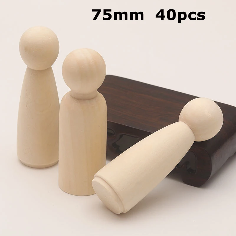 Деревянные колышки для кукол 75 мм 40 шт. деревянные куклы сделай сам домашние