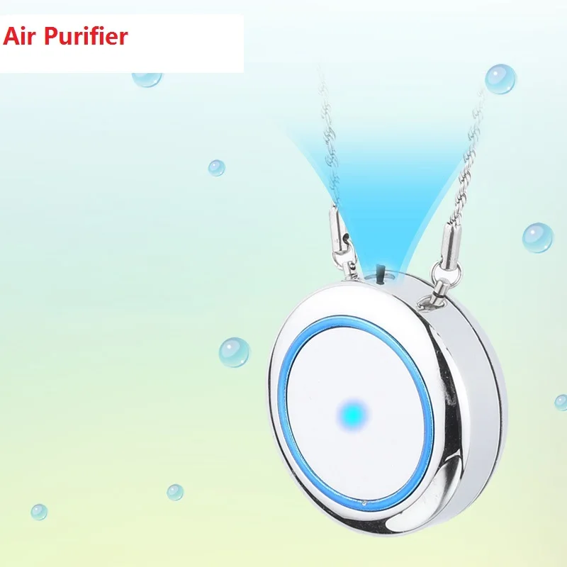 

KBAYBO Air Purifier Necklace Mini Portable USB Air Cleaner Negative Ion Generator Low Noise Air Freshener
