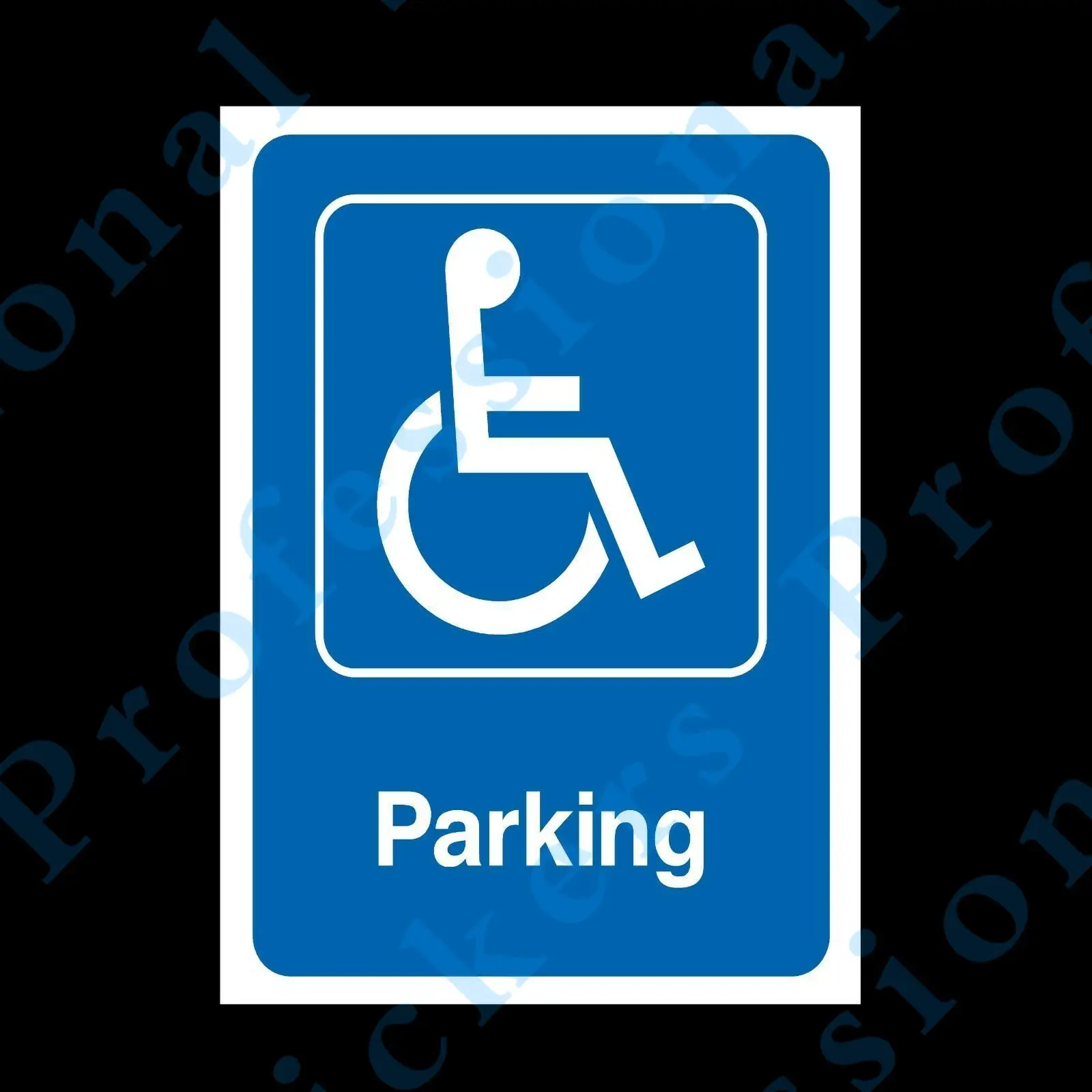 SAFETY SIGN Traffic Parking Disabled Adhesive Waterproof Exterior Vinyl Sticker 