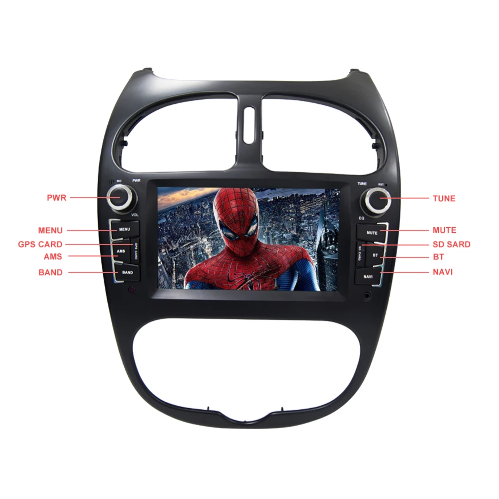 YAZH Android 9 0 DVD CD плеер для Peugeot 206 2002 2003 2004 2005 2006 2007 2008 Автомагнитола с Bluetooth 5 экран Link