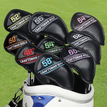 

Craftsman Golf Wedge Iron Head Covers 9PCS Thick PU Artificial Leather Multiple Color Headcover