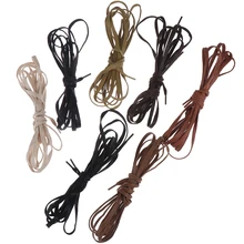 1Pair Waxed Flat Shoelaces Leather Waterproof Casual Shoes Laces Unisex Boots Shoelace Length 140 160 180CM