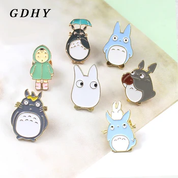 

GDHY Japan Anime Chinchilla TOTORO Brooch Enamel Pins and Brooches Totoro Childrens for Kids Badge Totoro Jewelry Spille Bijoux