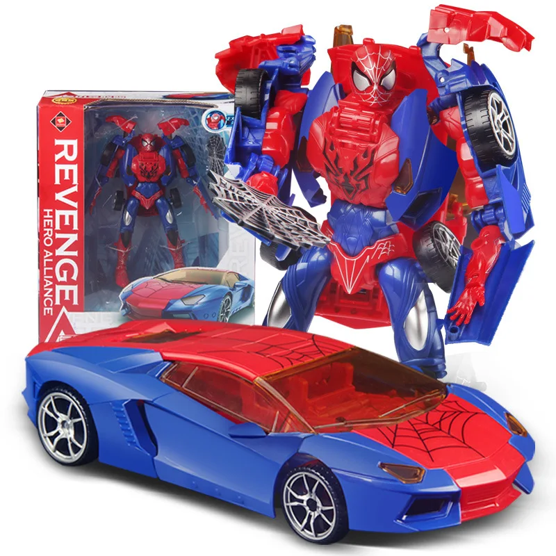 

NEW Transformation Toy Spiderman Robot Car Action Figure ABS Plastic Model Action Figure Toys For Children