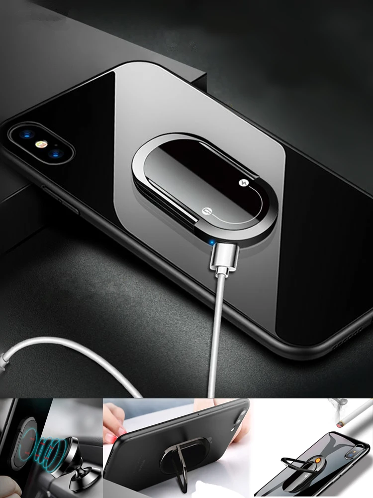 USB прикуриватель, держатель для мобильного телефона, зажигалка, универсальный держатель для мобильного телефона с кольцом и пряжкой, перезаряжаемый набор для курения для iPhone