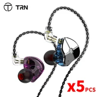 TRN-auriculares internos híbridos ST1 1DD 1BA, dispositivo de audio HIFI para Monitor de DJ, para correr, deportivos, con Cable QDC, TRN V90 BA5