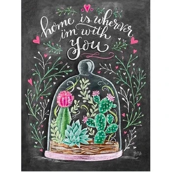 

5d diamond painting full square / round diamond embroidery "Desert cactus" "water diamond DIY mosaic home decoration