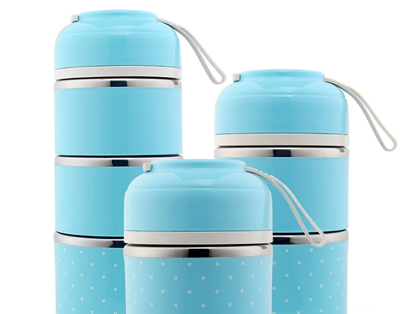 Portable Japanese Lunch Boxs Thermal Insulation Food Containers Stainless Steel Metal Plastic School Kids Bento Box Dinner Sets19