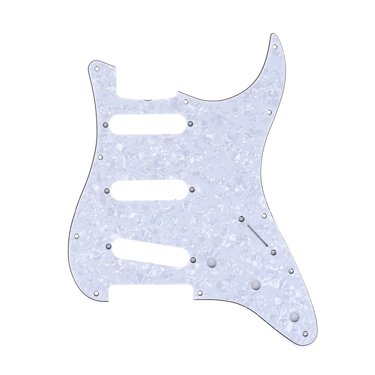 Musiclily Pro 11 отверстиями 62 Винтаж Стиль SSS Страт Гитара накладку для Американский Stratocaster 62, 4Ply белый жемчуг