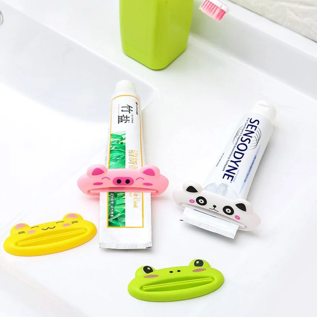 Cut Price Exprimidor de tubo de pasta de dientes de plástico de dibujos animados tubo de animales dispensador de crema baño herramienta para exprimir X6MNeWr3anM