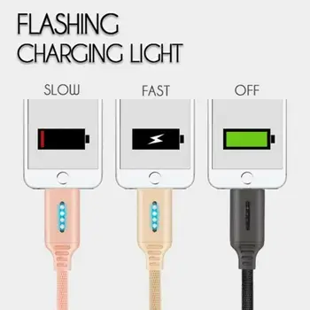 

Auto Cut-off power LED USB Type-C Charger Cable For Android Mobile Phone Fast Charging Cable Data Cord for Huawei Cell Phone