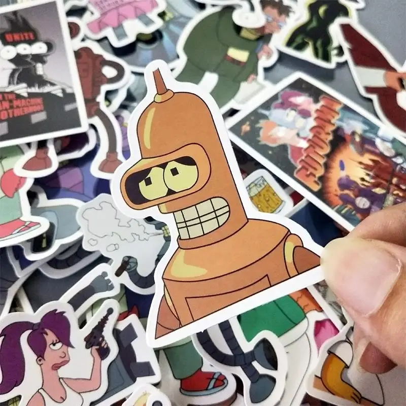 50 шт. Futurama мультфильм аниме наклейка смешная ПВХ наклейка s Детский подарок Diy Декор Скрапбукинг для багажа Скейтборд ноутбук гитара